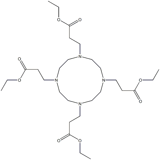1,4,7,10-Tetrakis[2-(ethoxycarbonyl)ethyl]-1,4,7,10-tetraazacyclododecane Structure