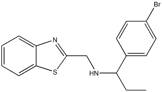 (1,3-benzothiazol-2-ylmethyl)[1-(4-bromophenyl)propyl]amine