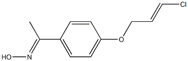 (1E)-1-(4-{[(2E)-3-chloroprop-2-enyl]oxy}phenyl)ethanone oxime Struktur