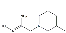 (1Z)-2-(3,5-dimethylpiperidin-1-yl)-N'-hydroxyethanimidamide Struktur
