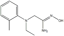 (1Z)-2-[ethyl(2-methylphenyl)amino]-N'-hydroxyethanimidamide Struktur