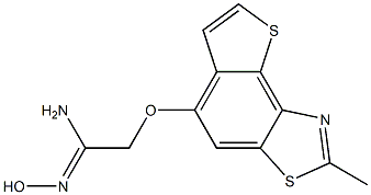 (1Z)-N'-hydroxy-2-[(2-methylthieno[2,3-e][1,3]benzothiazol-5-yl)oxy]ethanimidamide Structure