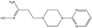 (1Z)-N'-hydroxy-3-(4-pyrimidin-2-ylpiperazin-1-yl)propanimidamide Struktur