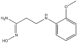 (1Z)-N'-hydroxy-3-[(2-methoxyphenyl)amino]propanimidamide Structure