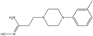 (1Z)-N'-hydroxy-3-[4-(3-methylphenyl)piperazin-1-yl]propanimidamide Struktur