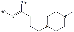 (1Z)-N'-hydroxy-4-(4-methylpiperazin-1-yl)butanimidamide 化学構造式
