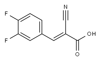 (2E)-2-cyano-3-(3,4-difluorophenyl)acrylic acid Struktur