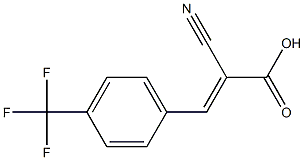 (2E)-2-cyano-3-[4-(trifluoromethyl)phenyl]acrylic acid Struktur