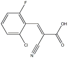 (2E)-3-(2-chloro-6-fluorophenyl)-2-cyanoacrylic acid Struktur