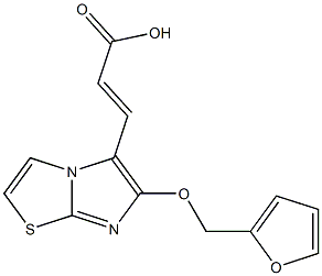 (2E)-3-[6-(2-furylmethoxy)imidazo[2,1-b][1,3]thiazol-5-yl]acrylic acid 结构式
