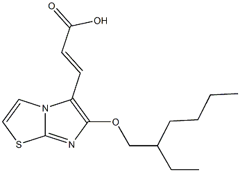 (2E)-3-{6-[(2-ethylhexyl)oxy]imidazo[2,1-b][1,3]thiazol-5-yl}acrylic acid Structure