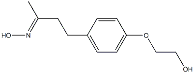 (2E)-4-[4-(2-hydroxyethoxy)phenyl]butan-2-one oxime 化学構造式