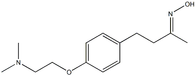 (2E)-4-{4-[2-(dimethylamino)ethoxy]phenyl}butan-2-one oxime Struktur
