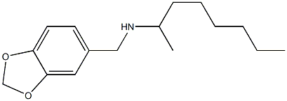 (2H-1,3-benzodioxol-5-ylmethyl)(octan-2-yl)amine Struktur
