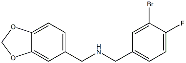 (2H-1,3-benzodioxol-5-ylmethyl)[(3-bromo-4-fluorophenyl)methyl]amine
