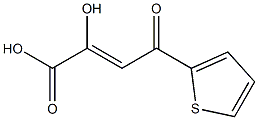 (2Z)-2-hydroxy-4-oxo-4-(thiophen-2-yl)but-2-enoic acid 化学構造式