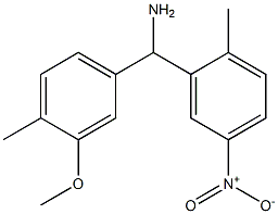 (3-methoxy-4-methylphenyl)(2-methyl-5-nitrophenyl)methanamine Structure