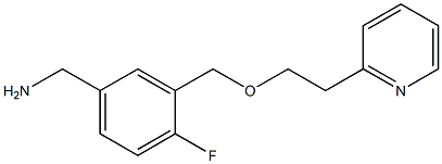 (4-fluoro-3-{[2-(pyridin-2-yl)ethoxy]methyl}phenyl)methanamine Struktur