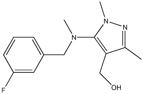 (5-{[(3-fluorophenyl)methyl](methyl)amino}-1,3-dimethyl-1H-pyrazol-4-yl)methanol Structure