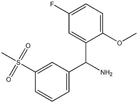 (5-fluoro-2-methoxyphenyl)(3-methanesulfonylphenyl)methanamine Struktur