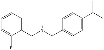 [(2-fluorophenyl)methyl]({[4-(propan-2-yl)phenyl]methyl})amine Struktur