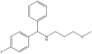 [(4-fluorophenyl)(phenyl)methyl](3-methoxypropyl)amine Structure