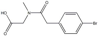 [[(4-bromophenyl)acetyl](methyl)amino]acetic acid Structure