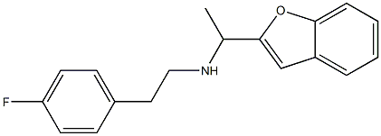 [1-(1-benzofuran-2-yl)ethyl][2-(4-fluorophenyl)ethyl]amine 化学構造式
