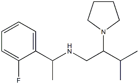 [1-(2-fluorophenyl)ethyl][3-methyl-2-(pyrrolidin-1-yl)butyl]amine|