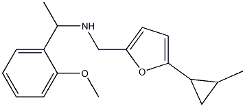 [1-(2-methoxyphenyl)ethyl]({[5-(2-methylcyclopropyl)furan-2-yl]methyl})amine Structure