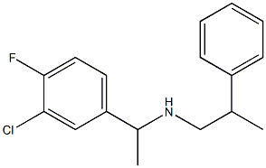 [1-(3-chloro-4-fluorophenyl)ethyl](2-phenylpropyl)amine|