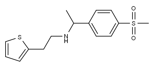 [1-(4-methanesulfonylphenyl)ethyl][2-(thiophen-2-yl)ethyl]amine 化学構造式
