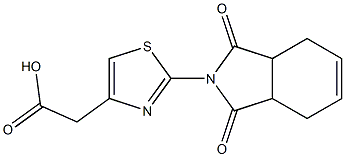 [2-(1,3-dioxo-1,3,3a,4,7,7a-hexahydro-2H-isoindol-2-yl)-1,3-thiazol-4-yl]acetic acid Structure