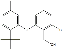 [2-(2-tert-butyl-5-methylphenoxy)-6-chlorophenyl]methanol Struktur