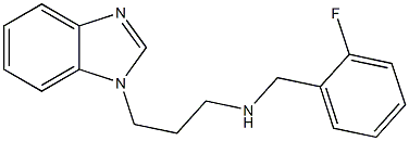 [3-(1H-1,3-benzodiazol-1-yl)propyl][(2-fluorophenyl)methyl]amine Struktur