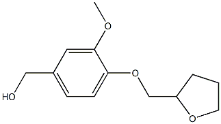 [3-methoxy-4-(oxolan-2-ylmethoxy)phenyl]methanol Struktur