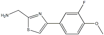 [4-(3-fluoro-4-methoxyphenyl)-1,3-thiazol-2-yl]methanamine Struktur