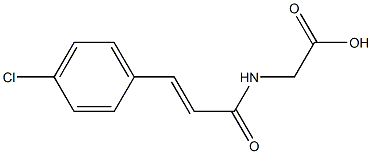 {[(2E)-3-(4-chlorophenyl)prop-2-enoyl]amino}acetic acid Struktur