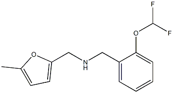 {[2-(difluoromethoxy)phenyl]methyl}[(5-methylfuran-2-yl)methyl]amine Struktur