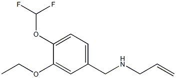 {[4-(difluoromethoxy)-3-ethoxyphenyl]methyl}(prop-2-en-1-yl)amine Struktur