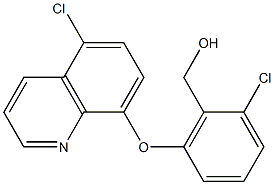 {2-chloro-6-[(5-chloroquinolin-8-yl)oxy]phenyl}methanol 结构式