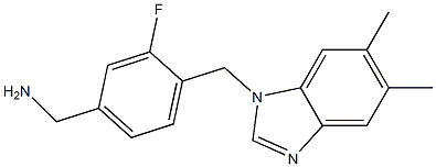 {4-[(5,6-dimethyl-1H-1,3-benzodiazol-1-yl)methyl]-3-fluorophenyl}methanamine