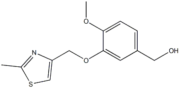 {4-methoxy-3-[(2-methyl-1,3-thiazol-4-yl)methoxy]phenyl}methanol Struktur