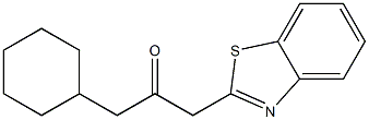 1-(1,3-benzothiazol-2-yl)-3-cyclohexylpropan-2-one Struktur