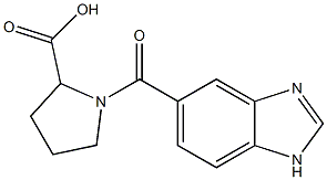 1-(1H-benzimidazol-5-ylcarbonyl)pyrrolidine-2-carboxylic acid Structure