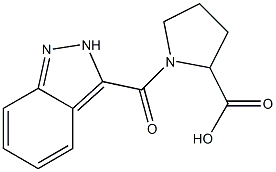 1-(2H-indazol-3-ylcarbonyl)pyrrolidine-2-carboxylic acid Structure
