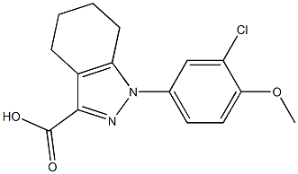 1-(3-chloro-4-methoxyphenyl)-4,5,6,7-tetrahydro-1H-indazole-3-carboxylic acid 结构式