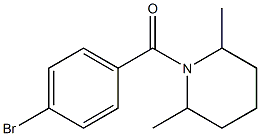 1-(4-bromobenzoyl)-2,6-dimethylpiperidine Struktur