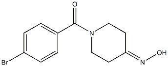 1-(4-bromobenzoyl)piperidin-4-one oxime Struktur