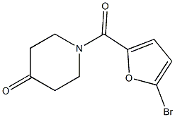 1-(5-bromo-2-furoyl)piperidin-4-one Struktur